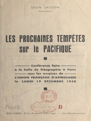 cover image of Les prochaines tempêtes sur le Pacifique